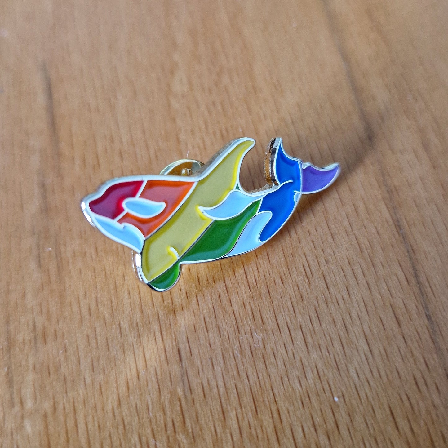 Pride Killer Whale Soft Enamel Pin