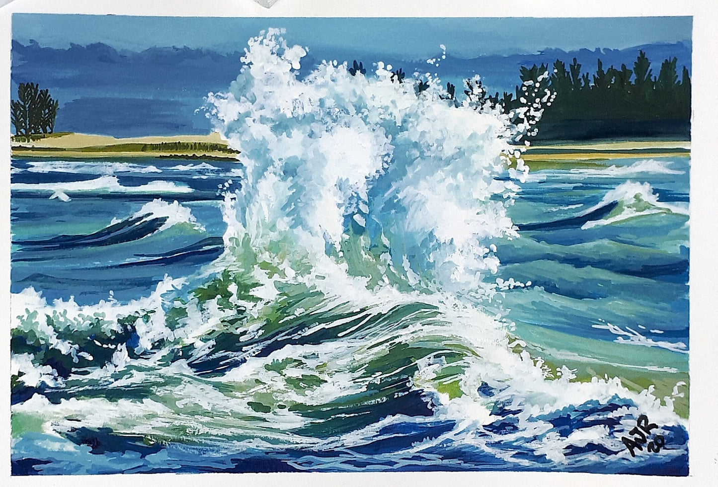 Crashing Waves A5 Giclée Print