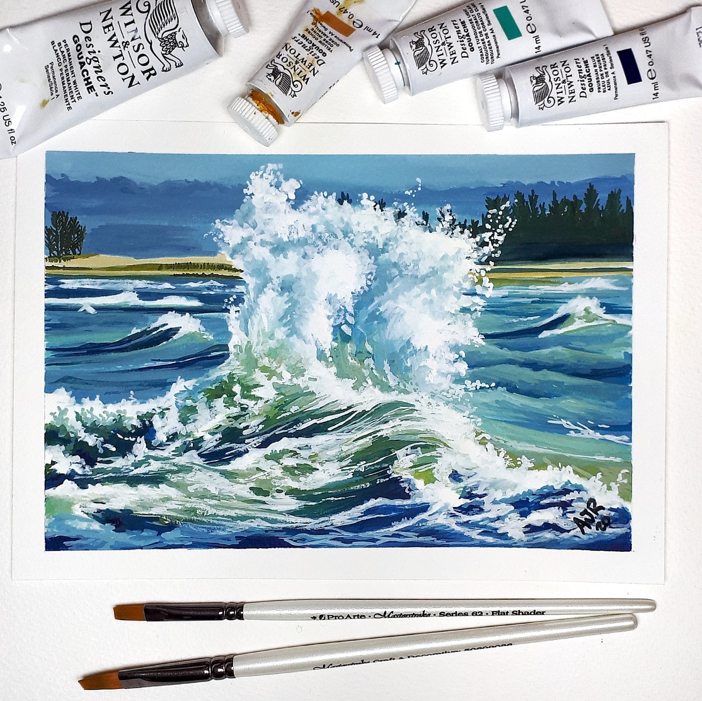 Crashing Waves A5 Giclée Print