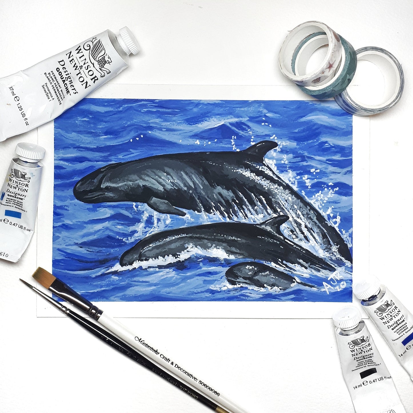 False Killer Whale Original Painting