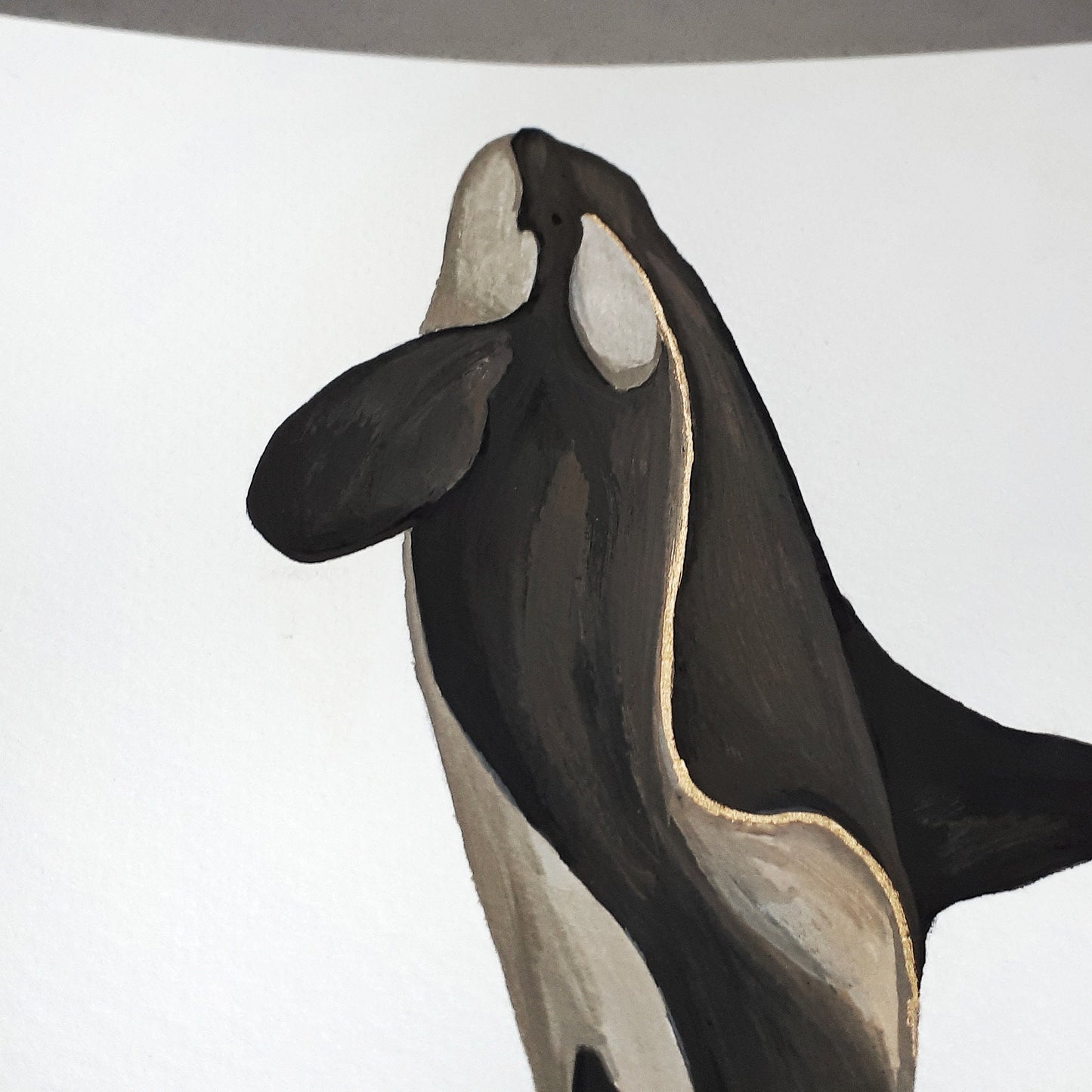 Type B Orca With Gold A5 Original Painting