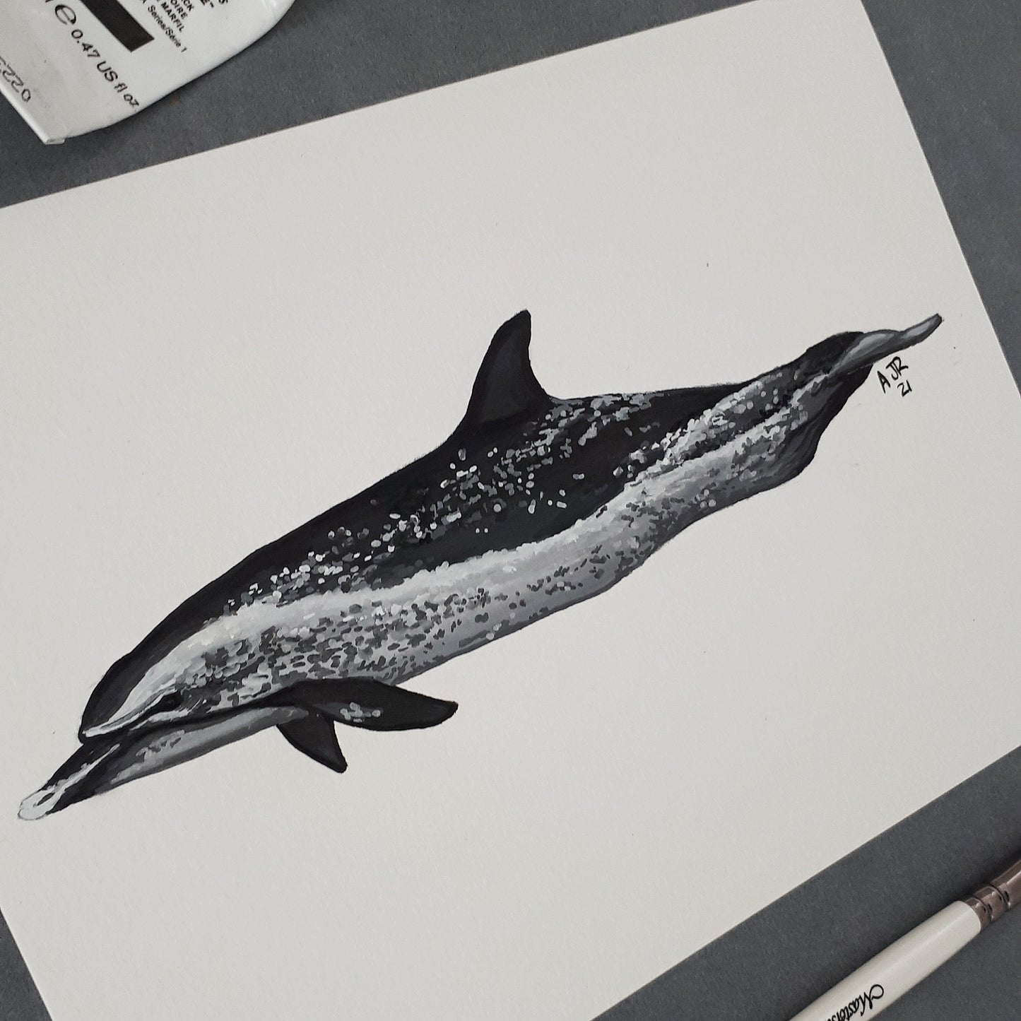 Pantropical Spotted Dolphin Original Painting