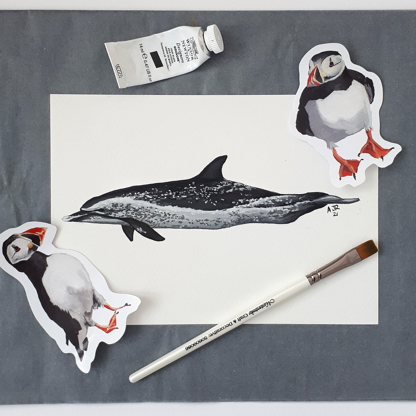 Pantropical Spotted Dolphin Original Painting