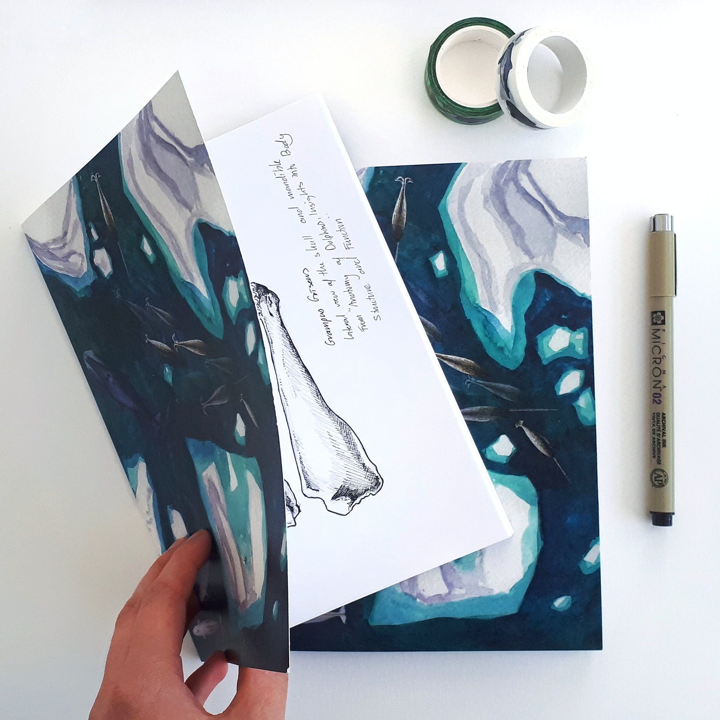 Arctic Whales A5 Notebook