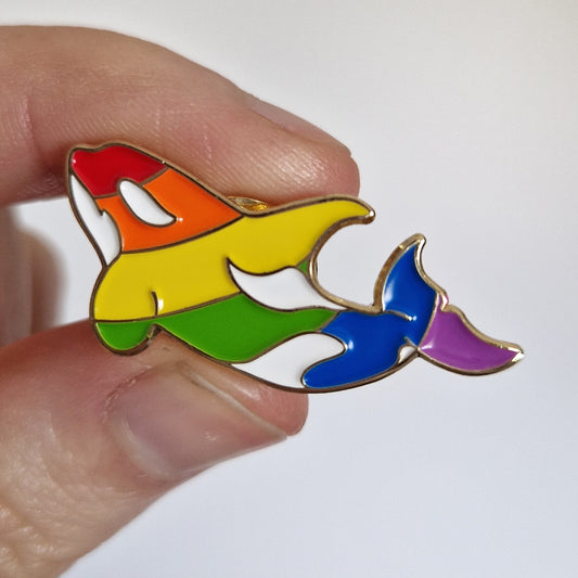 Pride Killer Whale Soft Enamel Pin