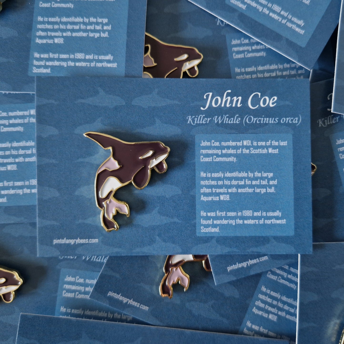 John Coe Killer Whale Soft Enamel Pin