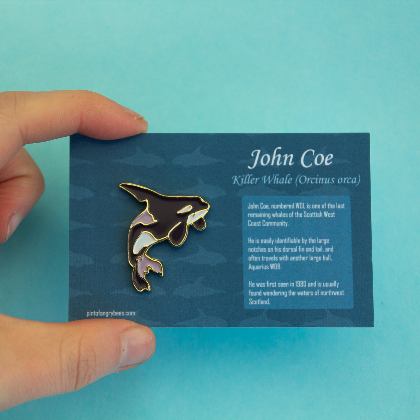 John Coe Killer Whale Soft Enamel Pin