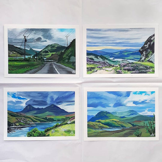 Giclée Prints, Pack of 4 Scottish Landscapes