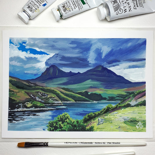 Two Mountains Giclée Print