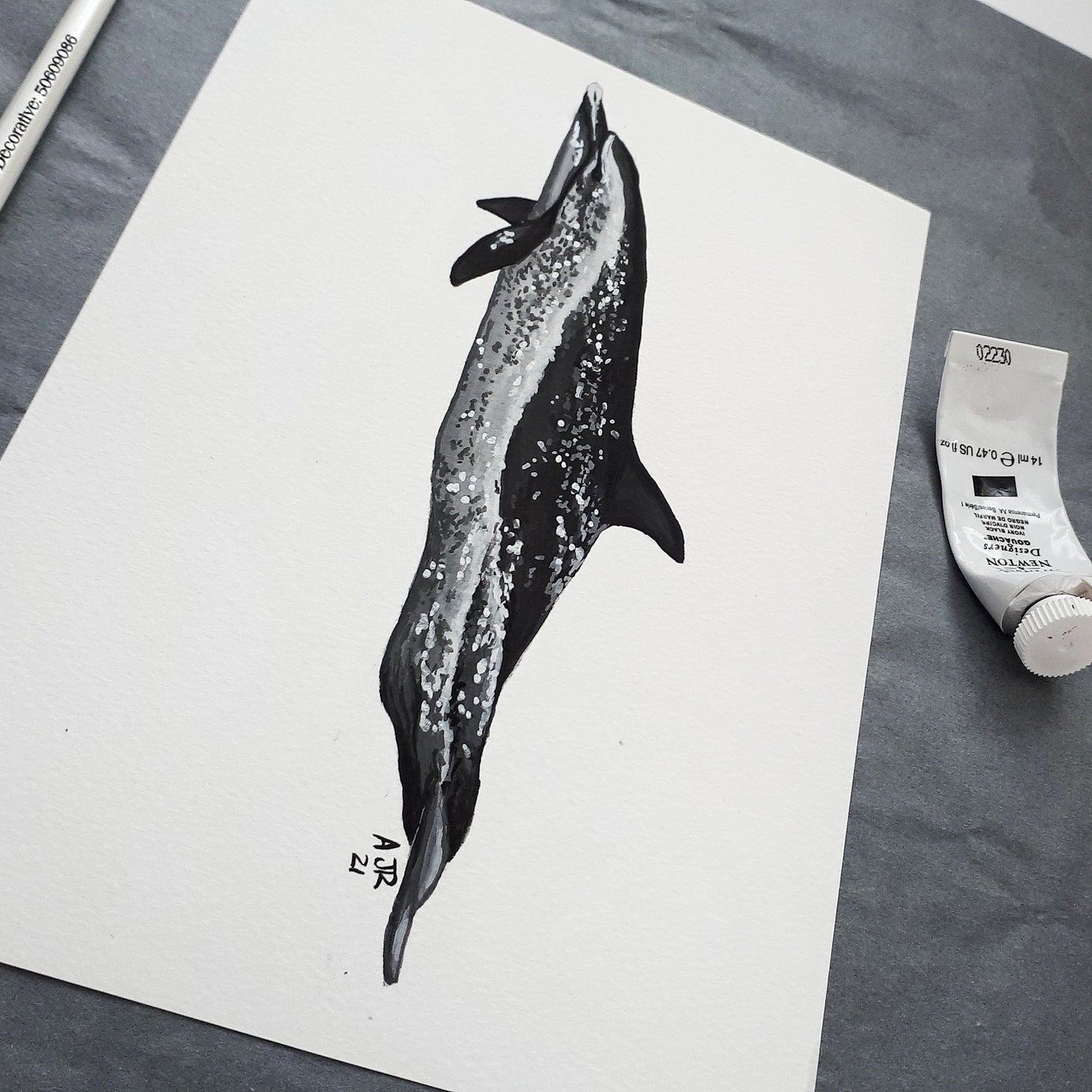 Pantropical Spotted Dolphin Original Painting